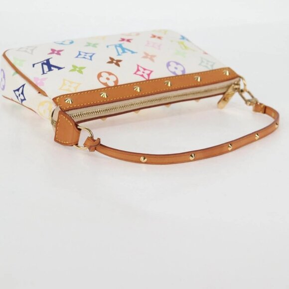 LOUIS VUITTON Monogram Multicolor Pochette Pouch White M92649 LV Auth 135504V - Picture 8 of 16